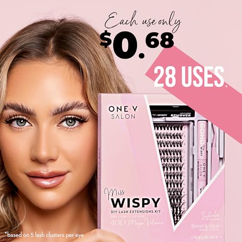 One V Salon DIY Lash Cluster Kit 280pc 40D C Curl