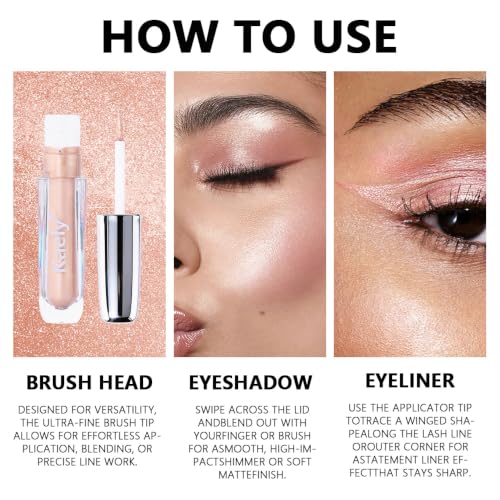 SUAKE 03# Champagne Liquid Eyeshadow – Matte & Shimmer, Waterproof, Quick-Dry, High-Pigment Single Shade