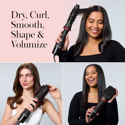Revlon 3-in-1 Multi-Styler Blow Dryer Brush with Volumizer & Root Booster (Black)