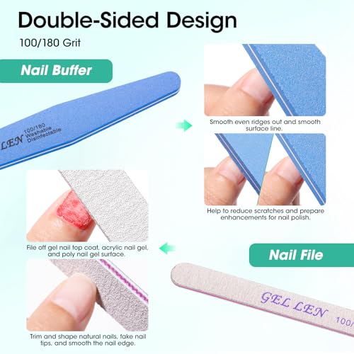 GELLEN Nail Cleanser Pads & Manicure Tools Kit - 50PCS
