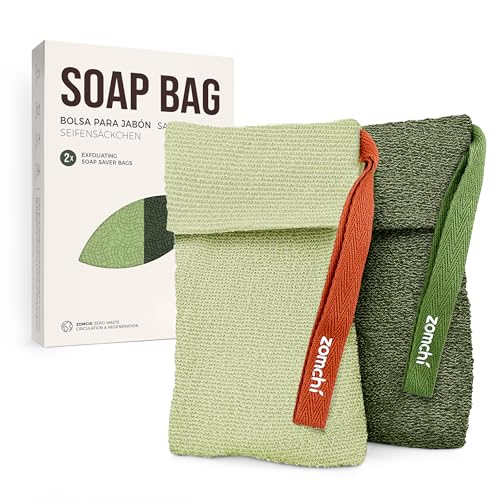 Exfoliating Soap Saver Bags 2-Pack, Gentle & Rough Pouches