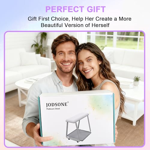 JODSONE Pedicure Foot Rest for Nails Tech with Soft Cushion,Pedicure Stool,Nail Stand,Detachable Stainless Manicure Foot Rest for Home and Salon Use Pedicure Station