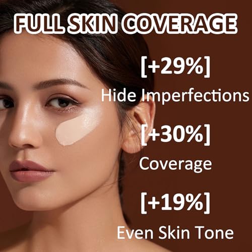 Airbrush Foundation Spray with Brush - Full Coverage Matte Finish