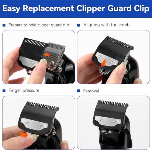 Replacement for Wahl Clipper Guards Set, Compatible with Wahl 1/2 Clipper Guard, 1/16"1.5mm Metal Hair Clipper Guards Set for Professional Stylists and Barbers(3 pack)