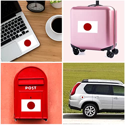 Japan Flag Sticker 11.7x8.3 Decal, 3 Pack (45 pcs)