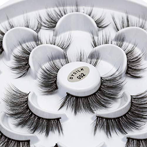 DYSILK Wispy Mink Lashes - 7 Pairs Reusable Faux Eyelashes