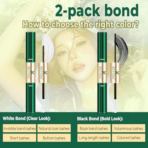 KEYYOU Lash Bond and Seal - Waterproof Eyelash Glue 10ml