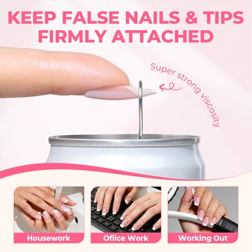 UNA GELLA 15g Nail Glue & 20ml Remover Kit for Press On & Gel Nails - Semi Nail Adhesive & Removal System