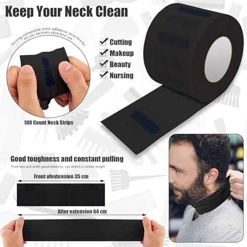 NICEMOVIC 10 in 1 Hair Cutting Barber Cape with Neck Duster Brush Barber Brush Neck Strips Hair Combs Hair Clips, Professional Barber Accessories Cleaning Supplies for Salon Haircut Styling