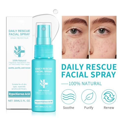 Daily Rescue Facial Spray, Hypochlorous Acid Spray, Reduce Redness and Breakouts, 100% Natural Fragrance Free, Alcohol Free, Oil Free, Cruelty Free Vegan (2)