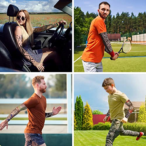 Tatoo Sleeves Men, Women, and Kids ? Fake Temporary Tattoo Sleeve for Outdoor Sports, Halloween Decor