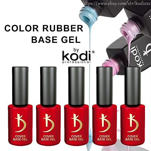 Kodi Professional COLOR Rubber Base Gel 7ml. (0.23 Fl.Oz.) NEON/MILKY/GRAY/ILLUMINATING/Gel LED/UV Nail Coat Soak Off ORIGINAL (Base Color NEON #2, 7ml.)