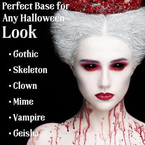 White Liquid Foundation for Halloween Makeup, Costume & Cosplay