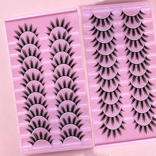 10 Pairs 6D Silk Lashes - Fluffy 3D Mink Eyelashes Handmade