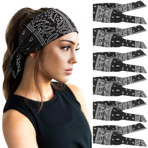 DRESHOW 6-Pack Adjustable Knotted Headbands for Women