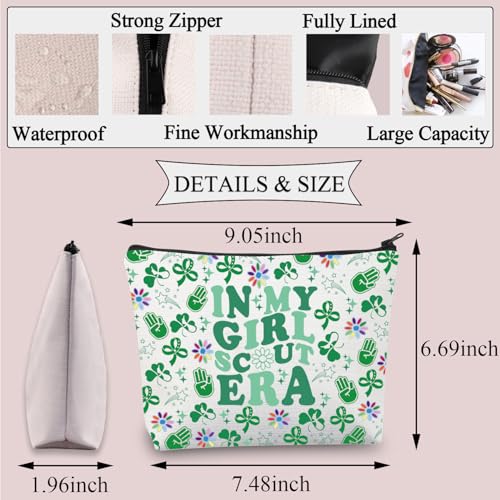 BDPWSS Scout Makeup Bag Scout Troop Leader Gift In My Scouts Era Girl Power Cosmetic Bag Scoutmaster Gifts (Scouts Era)