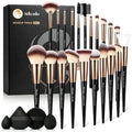 Mlemle Professional 25 Pc Makeup Brush Set with Sponges