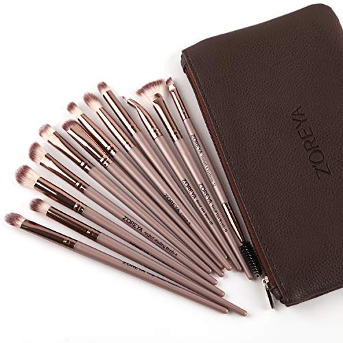 Z'OREYA 12Pc Professional Eye Makeup Brush Set with Bag