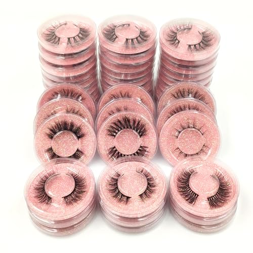 Wholesale Fales Eyelashes, Mink Lashes Thick 5D Volume Natural Fake Lashes Pack(50 Pairs)