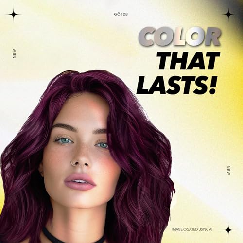 got2b Metallics Permanent Hair Dye, Amethyst Chrome M69, Hair Color for Women & Men, Formulated with Metallic-Shine Booster for Cool, Shimmering Tones, Lasts Up to 30 Washes, 1 Kit