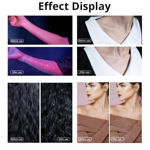 120ml Body Glitter Spray, Glitter Spray for Hair, Body and Clothes, Long-Lasting Body Shimmer Spray Suitable for Stage, Festival Rave and Makeup Prom 4.22 Fl Oz