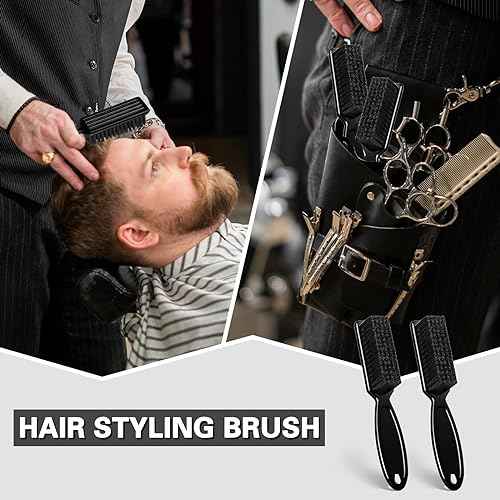 NICEMOVIC Barber Clipper Accessories - 30 Pcs Mini Nylon Brush Set for Blade Trimmer Cleaning, Hair Styling, and Manicure (Black)