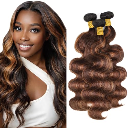 P4/30 Body Wave Hair Bundles 26 28 30 Inch Virgin Human Hair