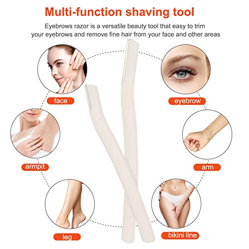 3Pcs Eyebrow Razor Trimmer, Multipurpose Exfoliating Dermaplaning Home Skin Care Safety Tool, Professional Facial Hair Removal,Shaver and Eyebrow Shaper For Women & Man