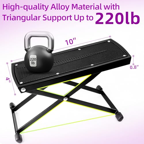 6-Height Adjustable Pedicure Foot Rest | Foldable Stool