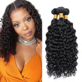 Water Wave Human Hair Bundles 14 16 18 inch #1B