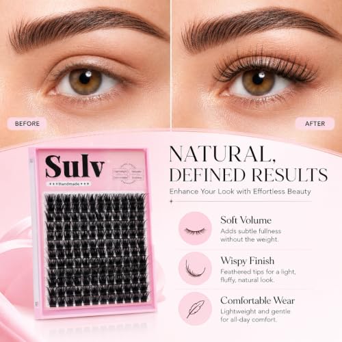 D Curl Lash Clusters 144 Pcs DIY Eyelash Extensions Black