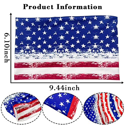 DIUEWOW 2 Pieces Patriotic Headbands American Flag Hair Band 4th of July Independence Day Headwraps Elastic Wide Head Band Supplies Workout for National Day Running Stretchy Twisted Hair Band