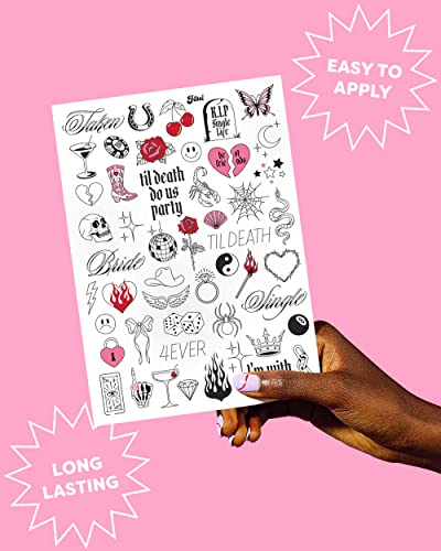 xo, Fetti Bachelorette Temporary Tattoos - 100 Designs