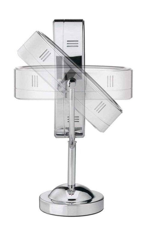 Conair Lighted Makeup Mirror, LED Vanity Mirror, 1X/7X Magnifying Mirror, Double Sided, Corded in Polished Chrome