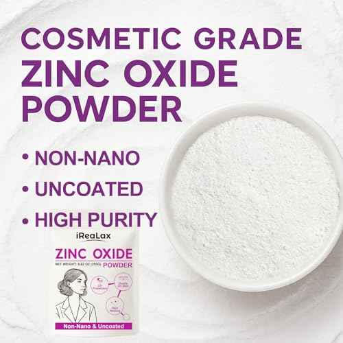 Zinc Oxide Powder | 250g(8.82oz) Non Nano Uncoated Zinc Oxide Powder for Skin Protection, Skin Healing, Cosmetics Grade for DIY Sunscreen | lotions | Creams | serums | Deodorant