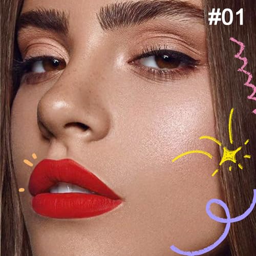 2-in-1 Matte Red Lip Liner & Lipstick Combo - Waterproof & Long-Lasting