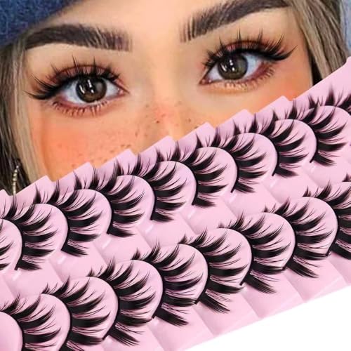 10 Pairs 6D Silk Lashes - Fluffy 3D Mink Eyelashes Handmade