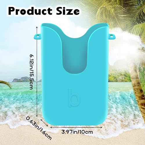 Cyan Silicone Phone Holder for Bogg Bags Beach Tote Bag Accessory - Fits Phone Cases