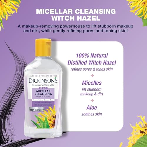 Dickinson's Micellar Witch Hazel Makeup Remover, 16oz