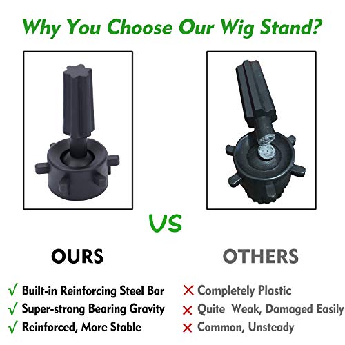 Klvied Adjustable Wig Stand Tripod 34-51 Inches with Accessories