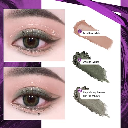 Matte & Shimmer Eyeshadow Palette - Waterproof Long-Lasting Neutral Browns, Champagne & Taupe Kit with Blending Brush, Travel Compact, High Pigment Creamy Shades (Floral Quest)