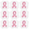 Breast Cancer Awareness Glitter Tattoo Stickers - 240 Pcs