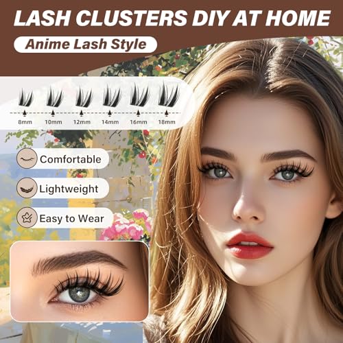 JMS&JMS Bunny Lash Cluster Kit - Anime Eyelash Extensions 8-18mm
