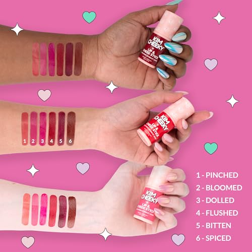 KimChiChic Beauty Kim Cheeky Multi-Use Cream Stick for Cheeks & Lips, Hydrating, Blendable Blush & Lip Stick, Infused with Shea Butter & Castor Oil, Vegan & Cruelty-Free, Pinched