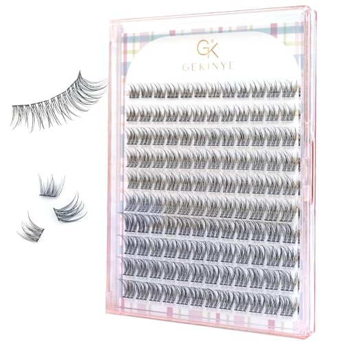 Gekinye Natural Wispy Lash Clusters - 120 Pcs DIY Extensions 10-14mm