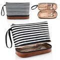 Ethereal Small Makeup Bag Organizer - Double Layer Travel Pouch