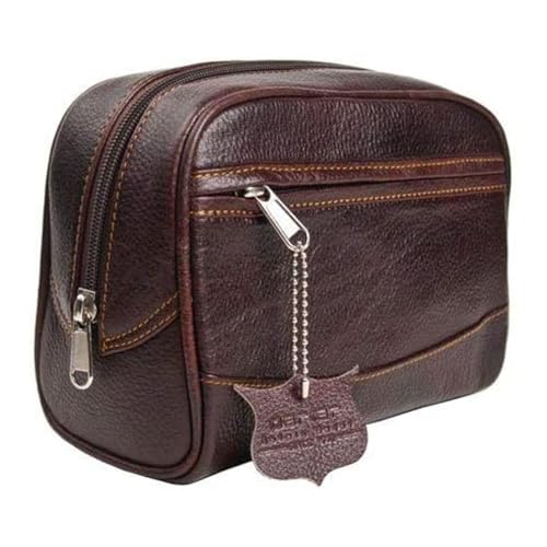 Parker Buffalo Leather Dopp Kit - Men's Travel Toiletry Bag