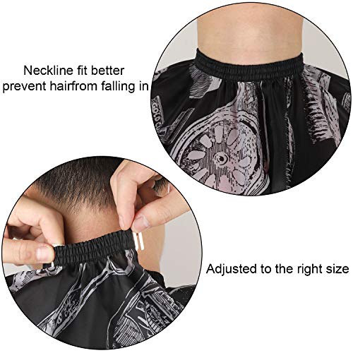 SATINIOR 6pc Professional Barber Capes with Neck Duster & Comb