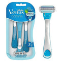 Gillette Venus Oceana Women's Disposable Razor, 3 Razors(Pack of 1)