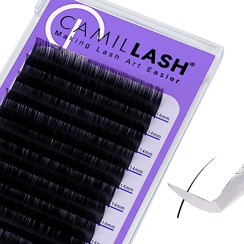 Round Lash Extension Russian Volume(0.03/14MM/D-Curl) Tray Wholesale Supplies,Pesta?as Mink Single Individual Eyelash Extensiones Case Matt Black(0.03/14MM/D-Curl)